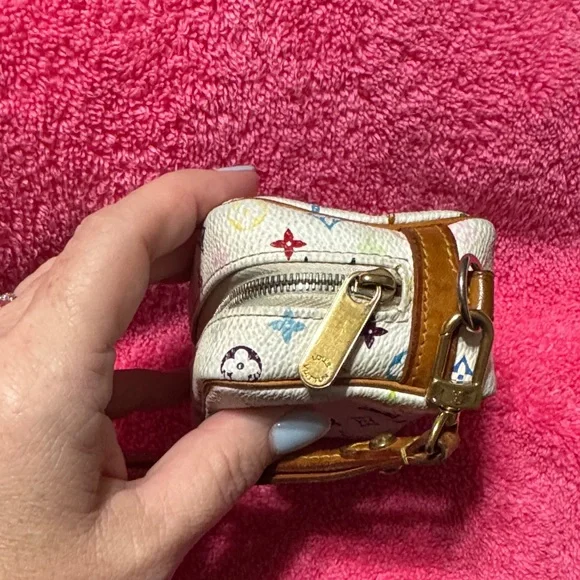 Louis Vuitton White Multicolor Monogram Wristlet - Picture 7 of 11